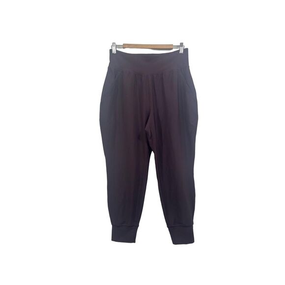Old Navy Powersoft Womens Jogger Pant Maroon Athleisure High-Rise Cuffed Pockets - Picture 1 of 10